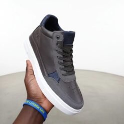 CK Premium Leather High Cut Sneakers