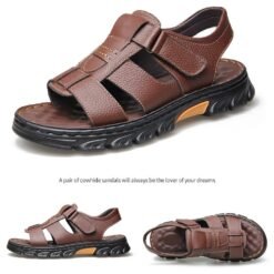 Alternative view of Premium Italian-Style Genuine Leather Ergonomic Outdoor Sandals