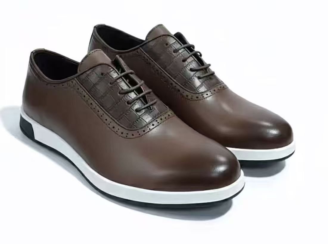Berluti Croc-Embossed Oxford Leather shoes