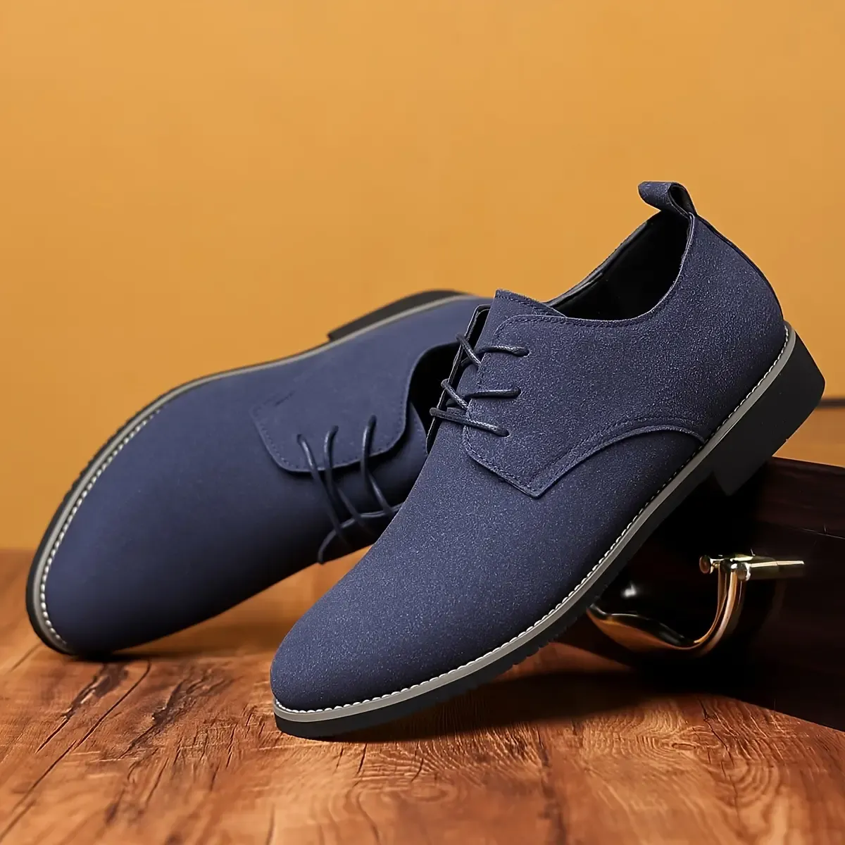 Mens Oxford Business Casual Suede Shoes - Image 5