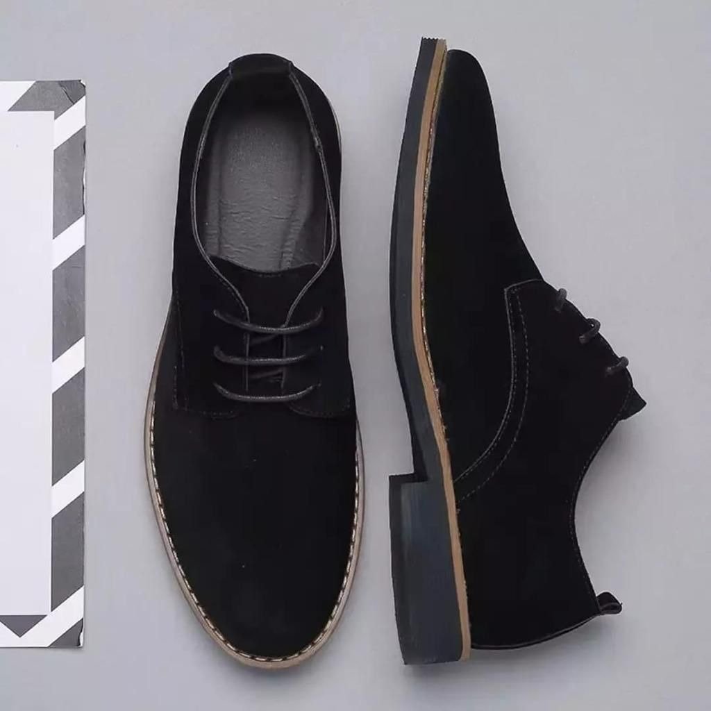 Mens Oxford Business Casual Suede Shoes - Image 7