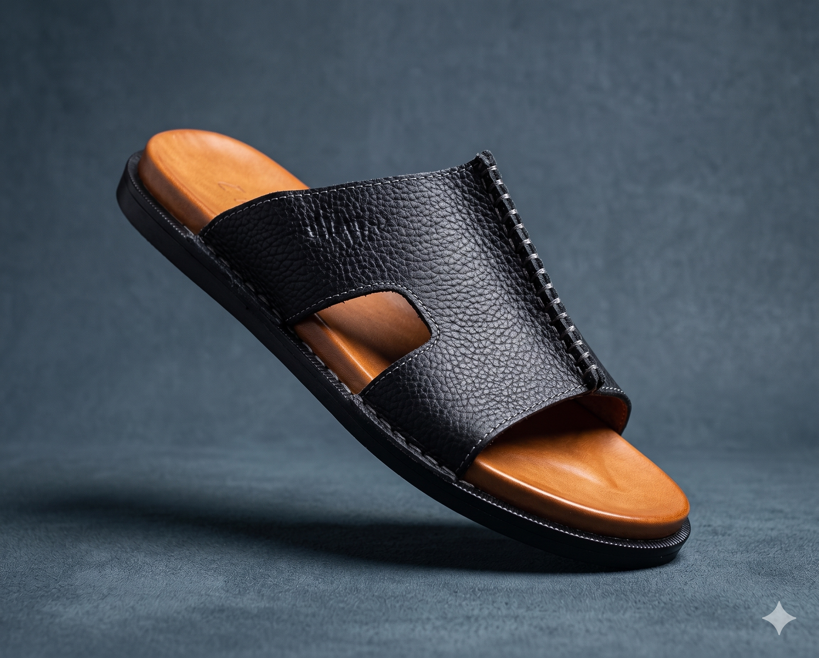 Textured Leather Woven-Stitch Sandal - Image 3