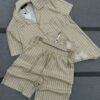 The Riviera Striped Getaway 2-Piece Elegant Fabric Suit – Unisex