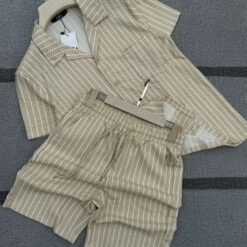 The Riviera Striped Getaway 2-Piece Elegant Fabric Suit – Unisex