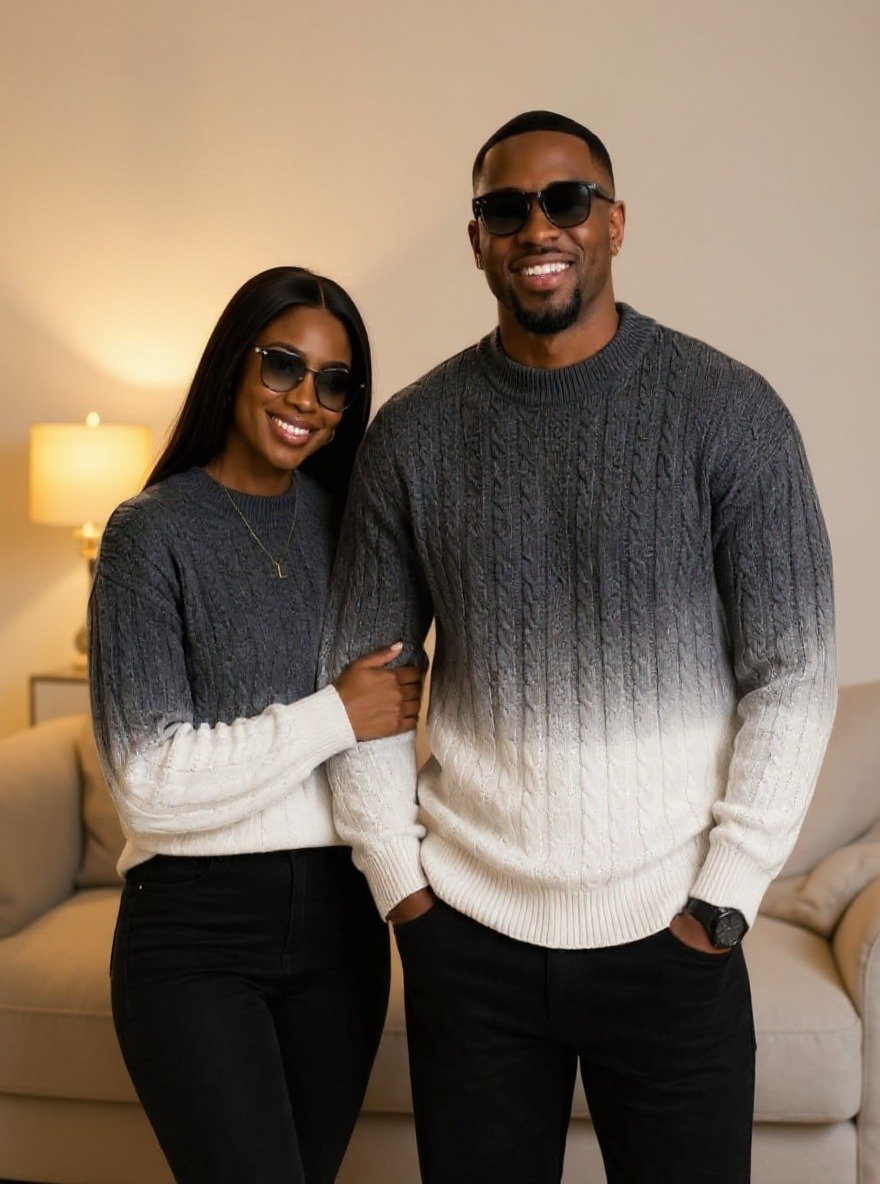 Sienna Premium Gradient Knit Unisex Pullover - Image 15