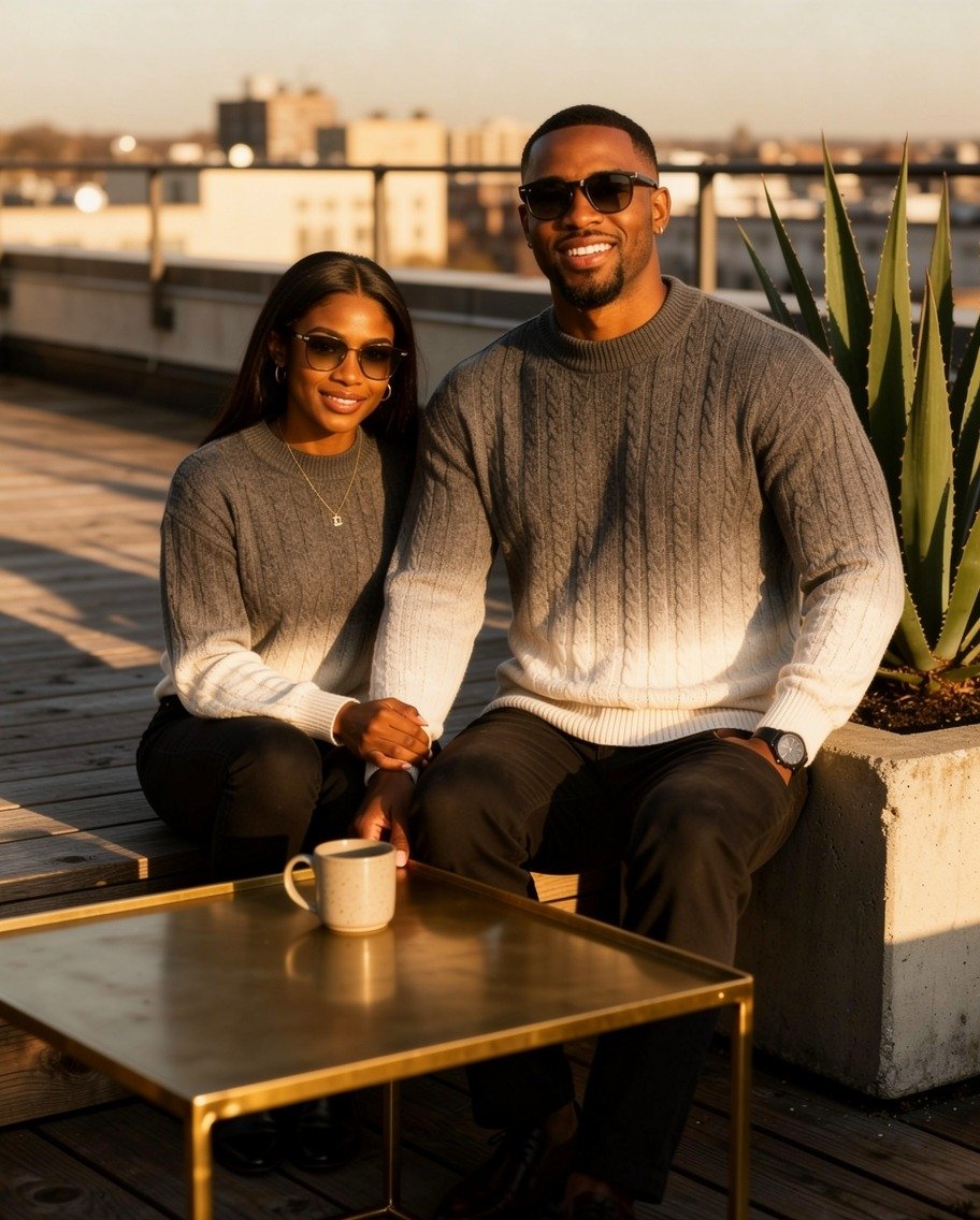 Sienna Premium Gradient Knit Unisex Pullover - Image 14