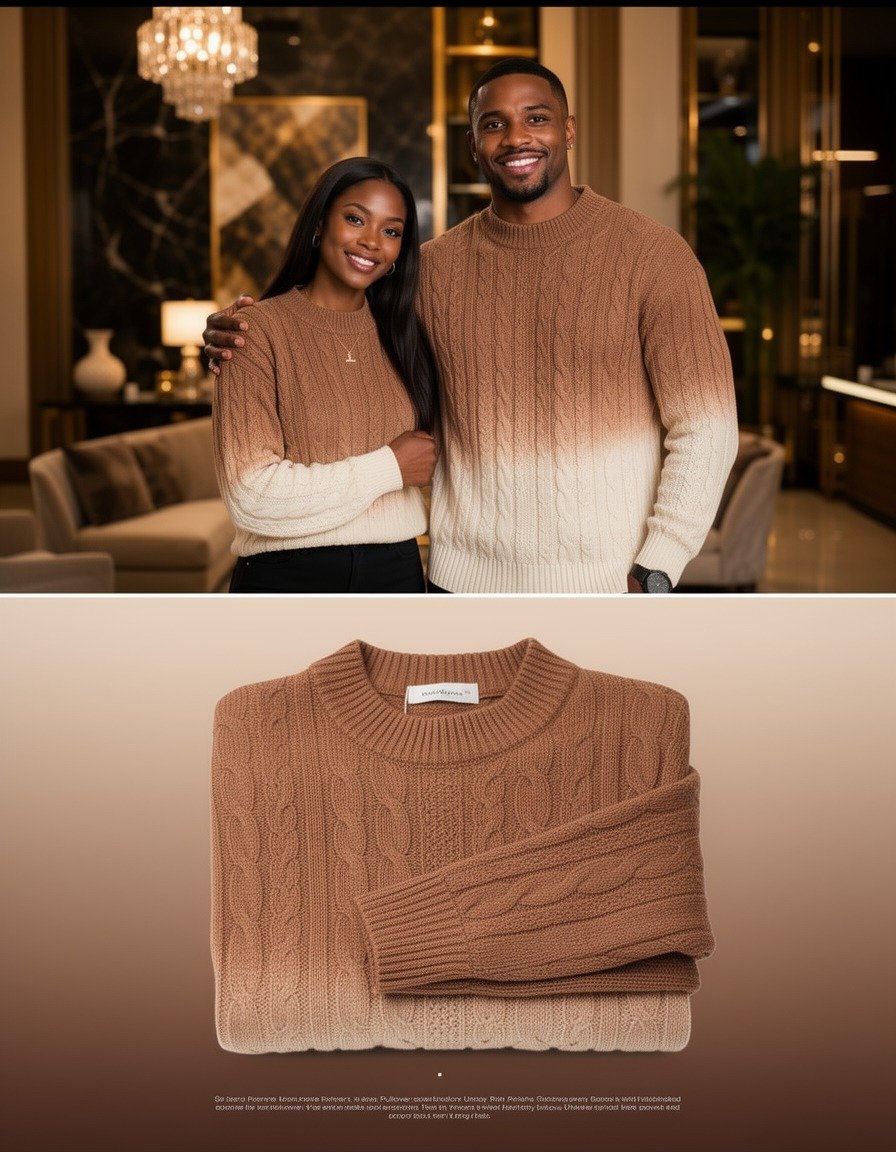 Sienna Premium Gradient Knit Unisex Pullover - Image 9