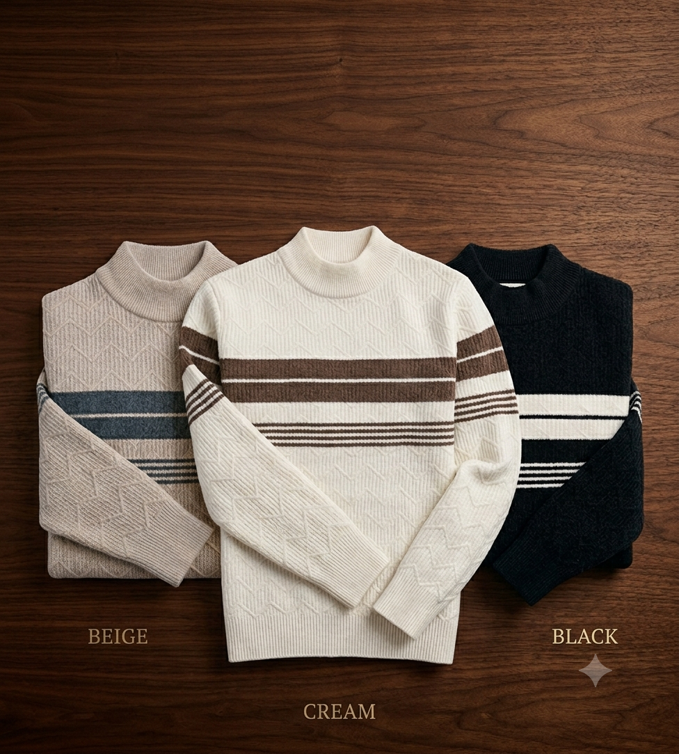 Northcrest™ Premium Textured Mock Neck Sweater - Image 6