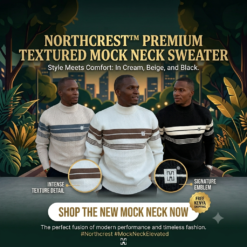 Alternative view of Northcrest™ Premium Textured Mock Neck Sweater
