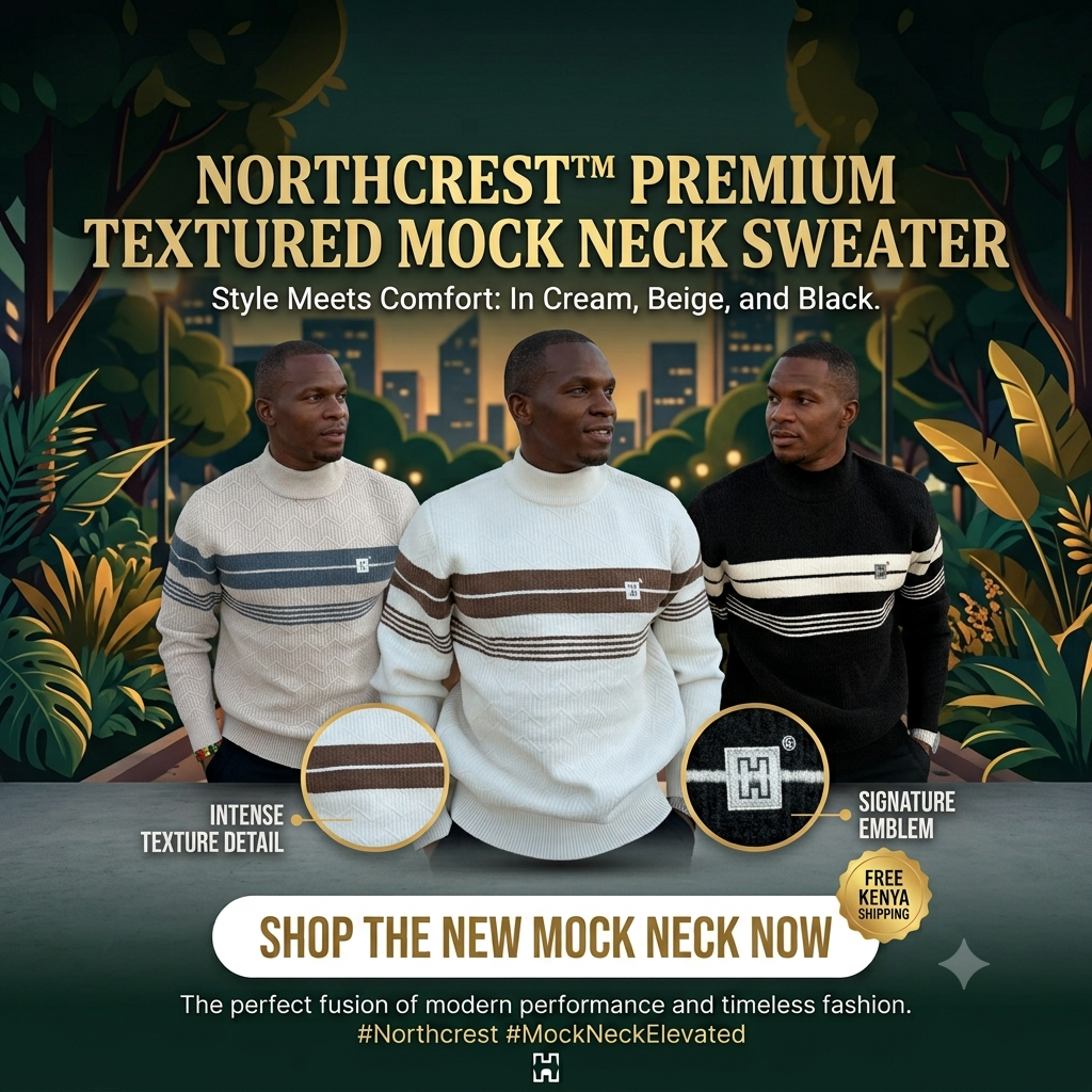 Northcrest™ Premium Textured Mock Neck Sweater - Image 2