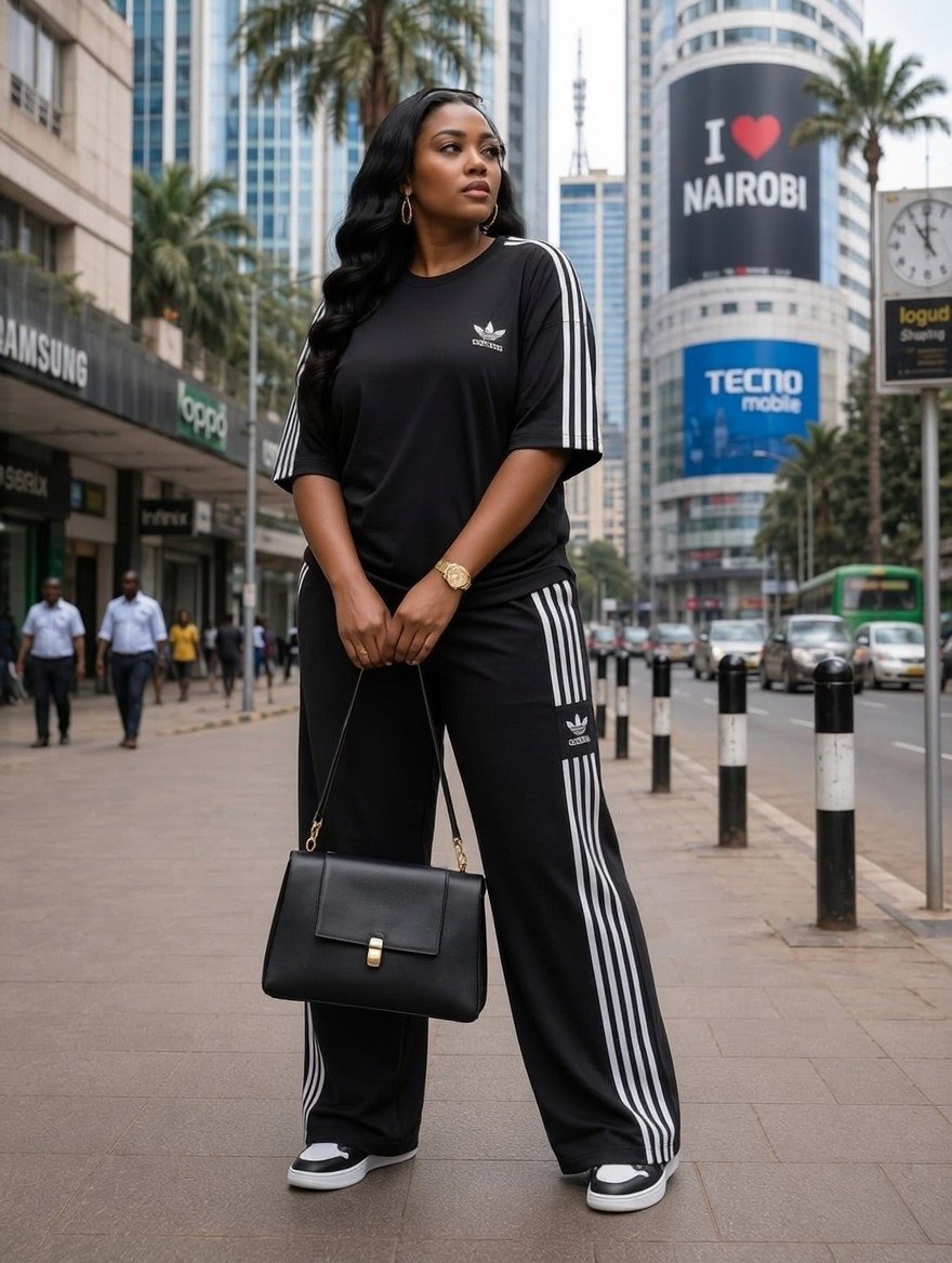 Casual Striped Short-Sleeve Tracksuit 2 in 1 Set - Image 46