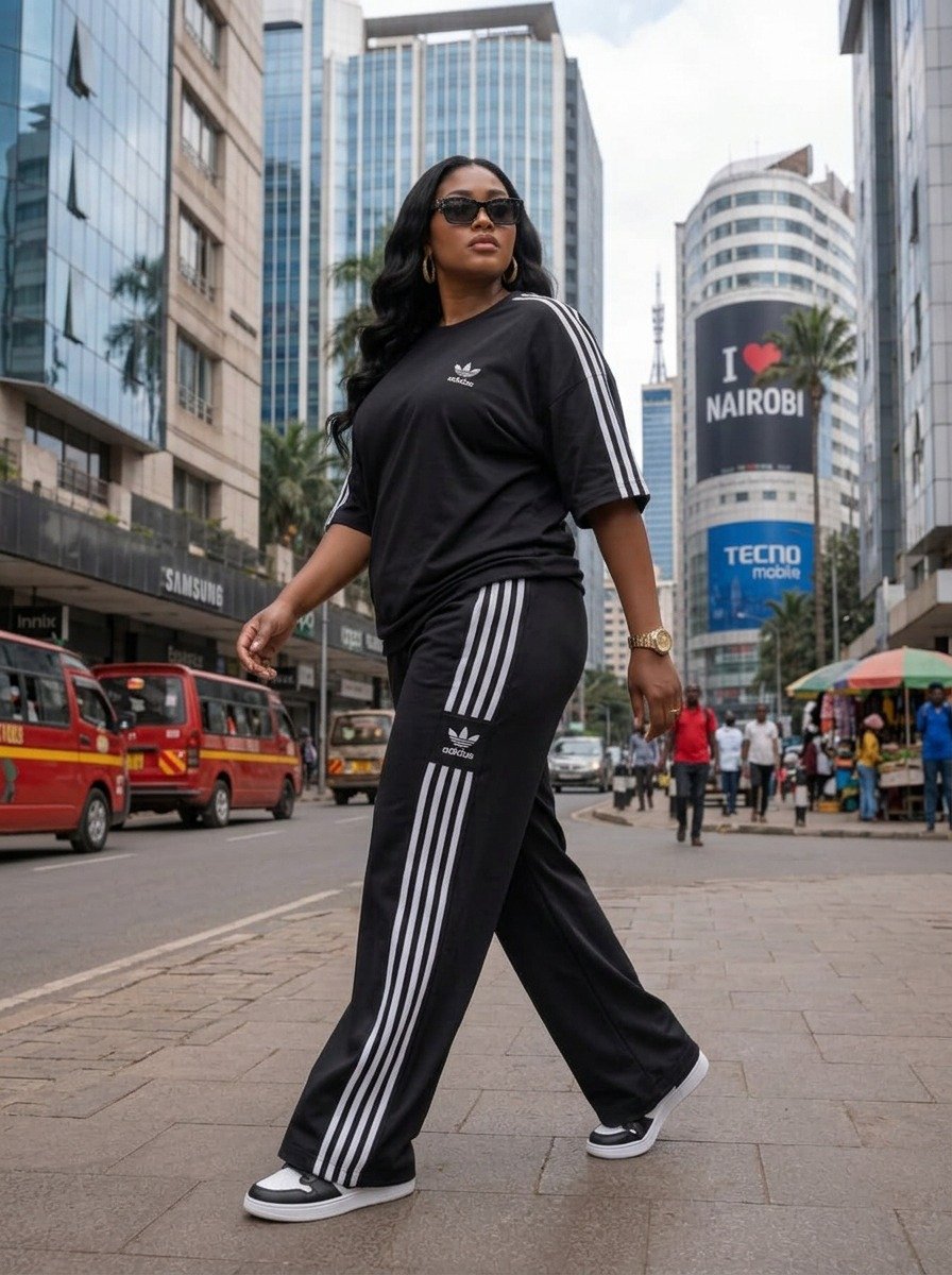 Casual Striped Short-Sleeve Tracksuit 2 in 1 Set - Image 51