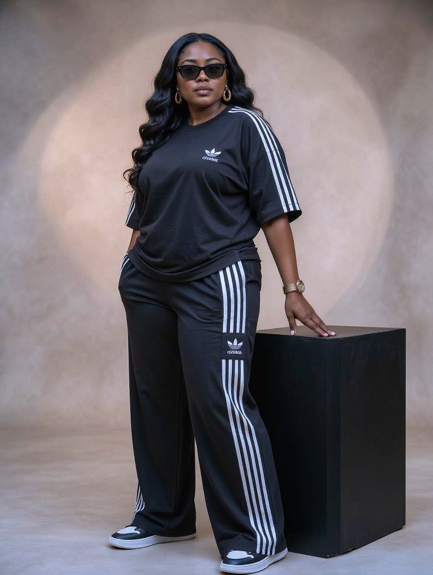 Casual Striped Short-Sleeve Tracksuit 2 in 1 Set - Image 53