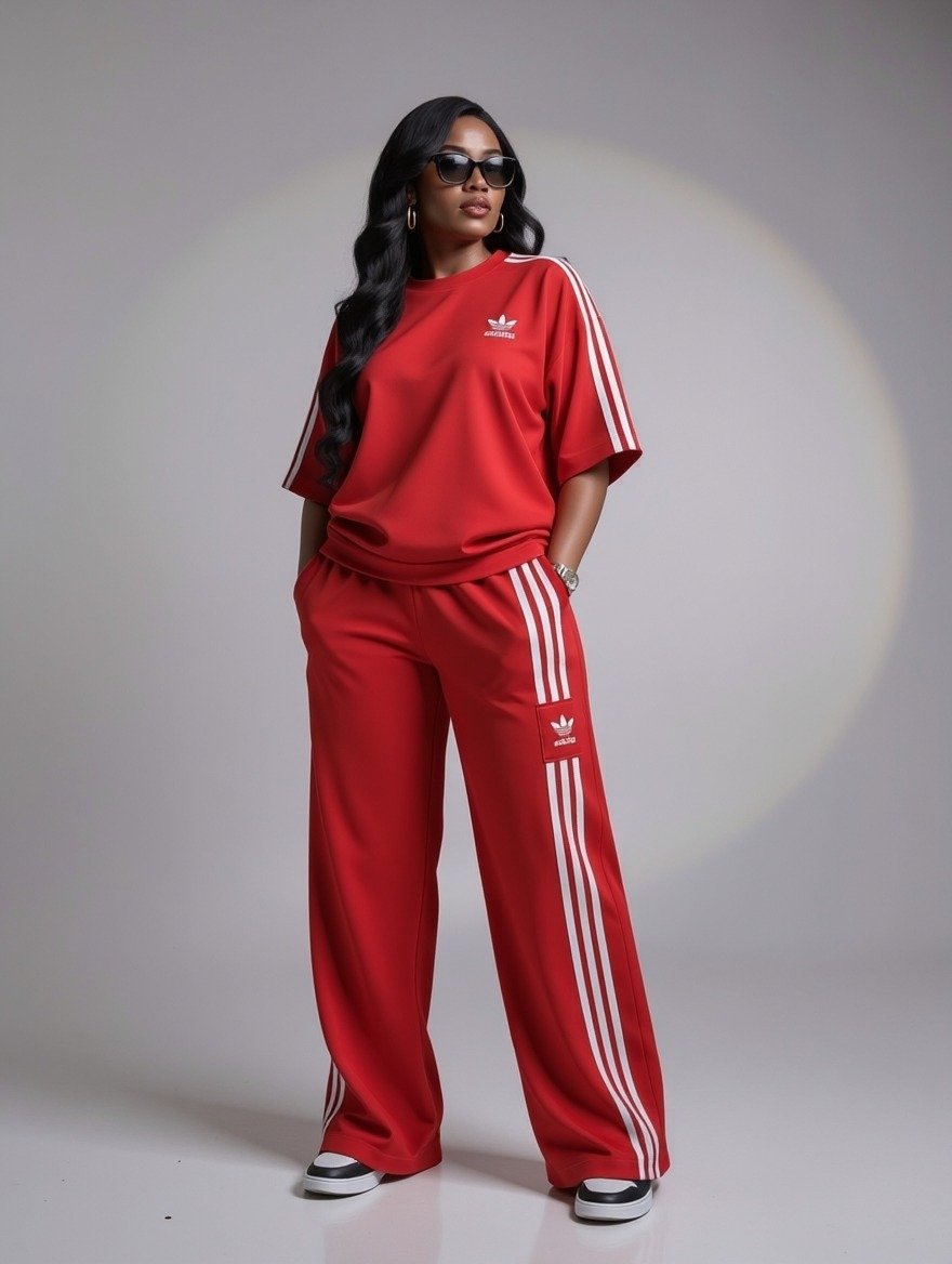 Casual Striped Short-Sleeve Tracksuit 2 in 1 Set - Image 38