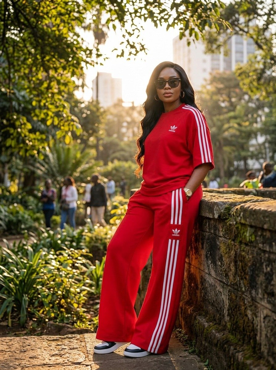 Casual Striped Short-Sleeve Tracksuit 2 in 1 Set - Image 39