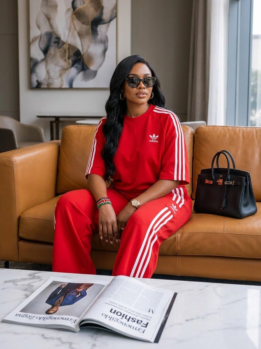 Casual Striped Short-Sleeve Tracksuit 2 in 1 Set - Image 40