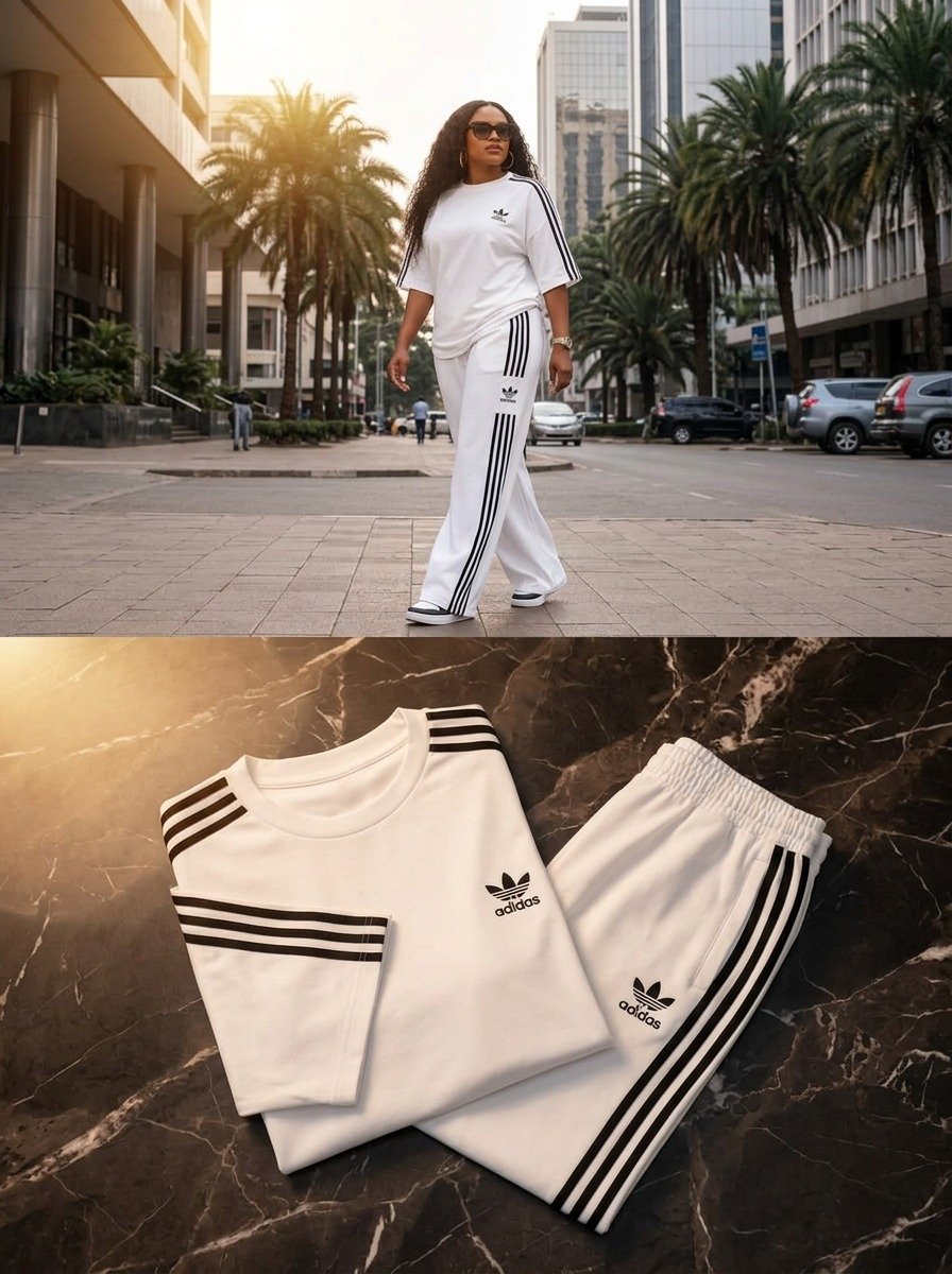 Casual Striped Short-Sleeve Tracksuit 2 in 1 Set - Image 36
