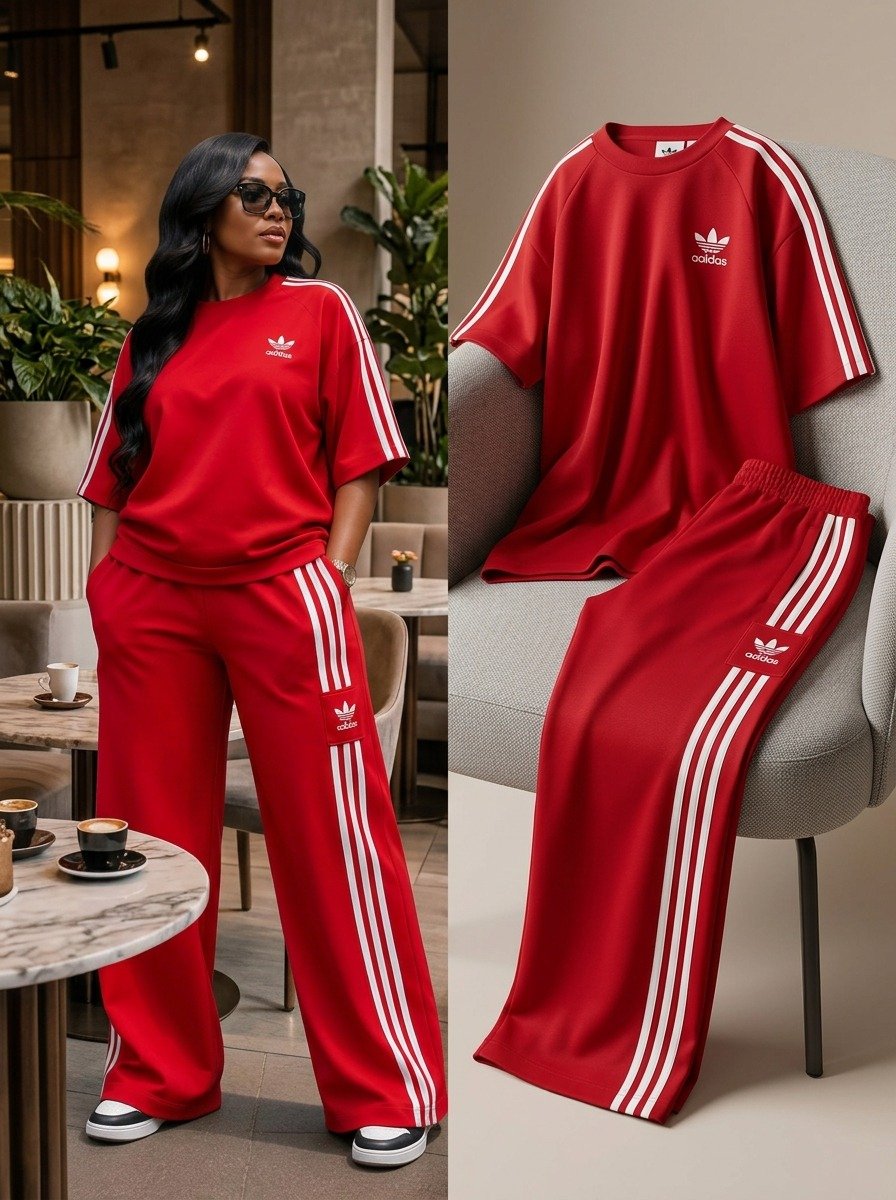 Casual Striped Short-Sleeve Tracksuit 2 in 1 Set - Image 45