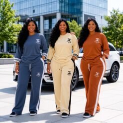 Classic Contrast-Stripe Two-Piece Tracksuit