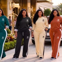Classic Contrast-Stripe Two-Piece Tracksuit