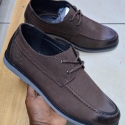 Men's Nubuck Leather Moc-Toe Loafer-Oxfords