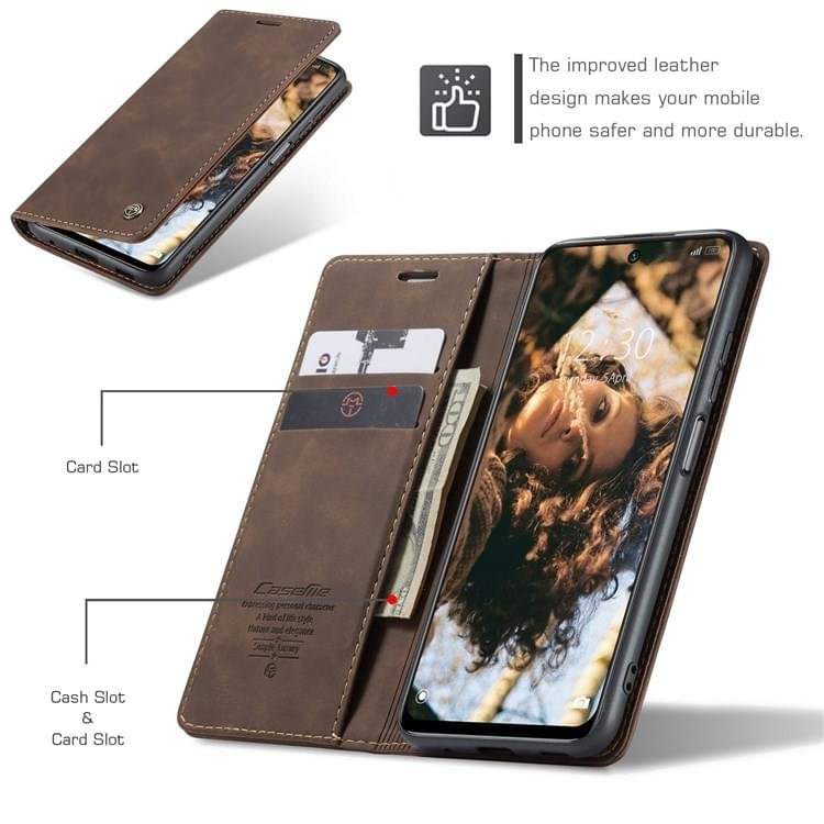 Redmi Note 10 Series CaseMe Leather Flip Cover - Image 11