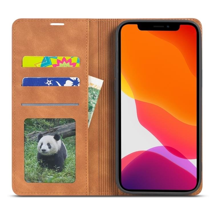 Fornwenw Genuine Leather Flip Cover for iPhone 13 Series - Image 5