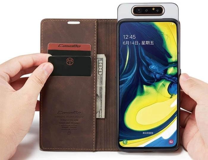 Samsung Galaxy  A80 CaseMe Leather Flip Case - Image 8