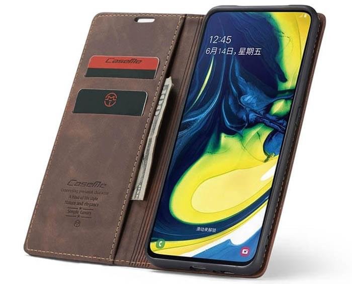 Samsung Galaxy  A80 CaseMe Leather Flip Case - Image 7