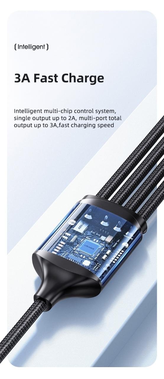 Premium Usams U73 Series 4 IN 1 Braided Fast Charging Cable - Image 8