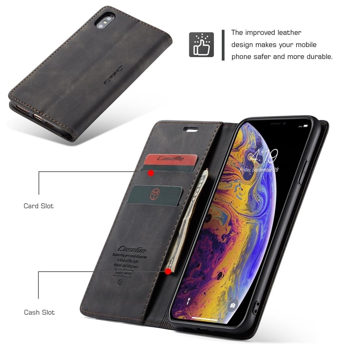 CaseMe Leather Flip Cover for iPhone XR, Xs & Xs Max - Image 8