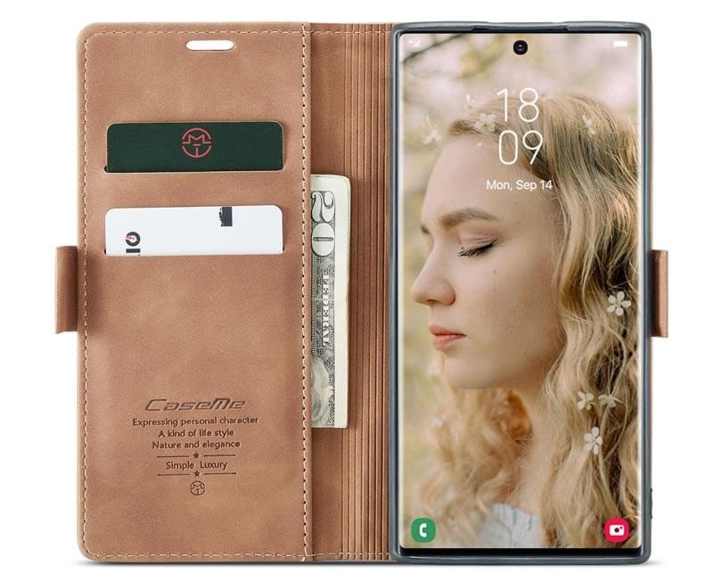 Samsung Galaxy S22 Ultra CaseMe Leather Flip Case - Image 4