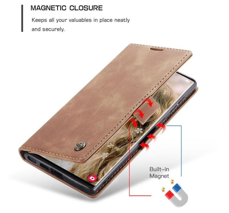 Samsung Galaxy S22 Ultra CaseMe Leather Flip Case - Image 6