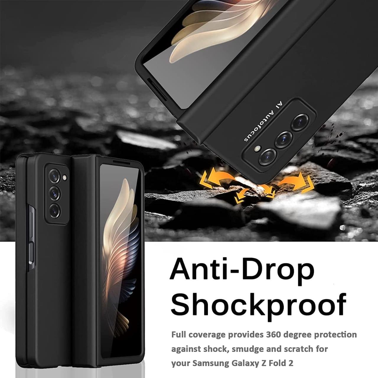 Samsung Galaxy Z Fold 2 Ultra-Thin Hard PC Bumper Anti-Drop Free Folding Hinged Case - Image 4