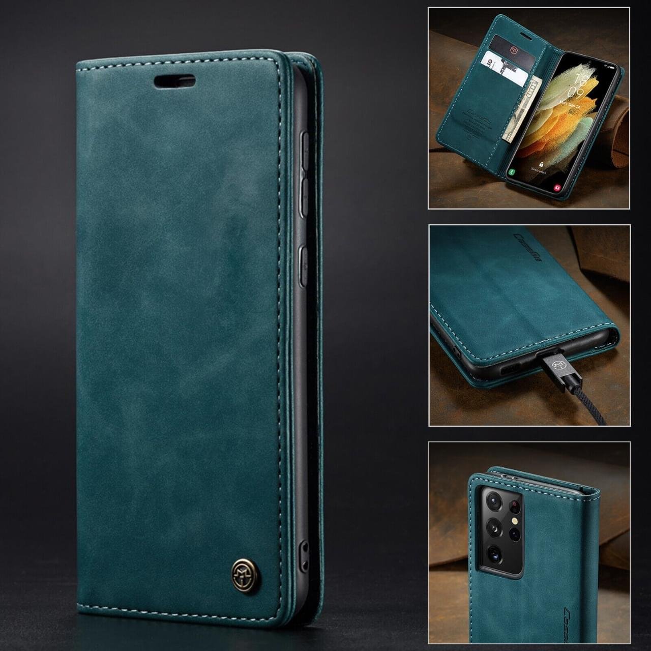 Samsung Galaxy S22 Ultra CaseMe Leather Flip Case - Image 16