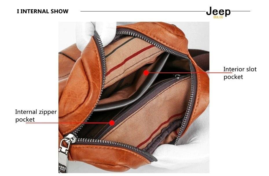 Jeep Buluo Luxury Men Crossbody Business Large Capacity Shoulder Bag - Image 11