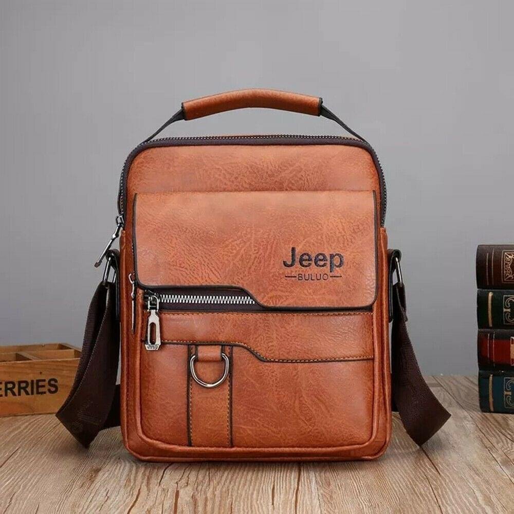 Jeep Buluo Luxury Men Crossbody Business Large Capacity Shoulder Bag
