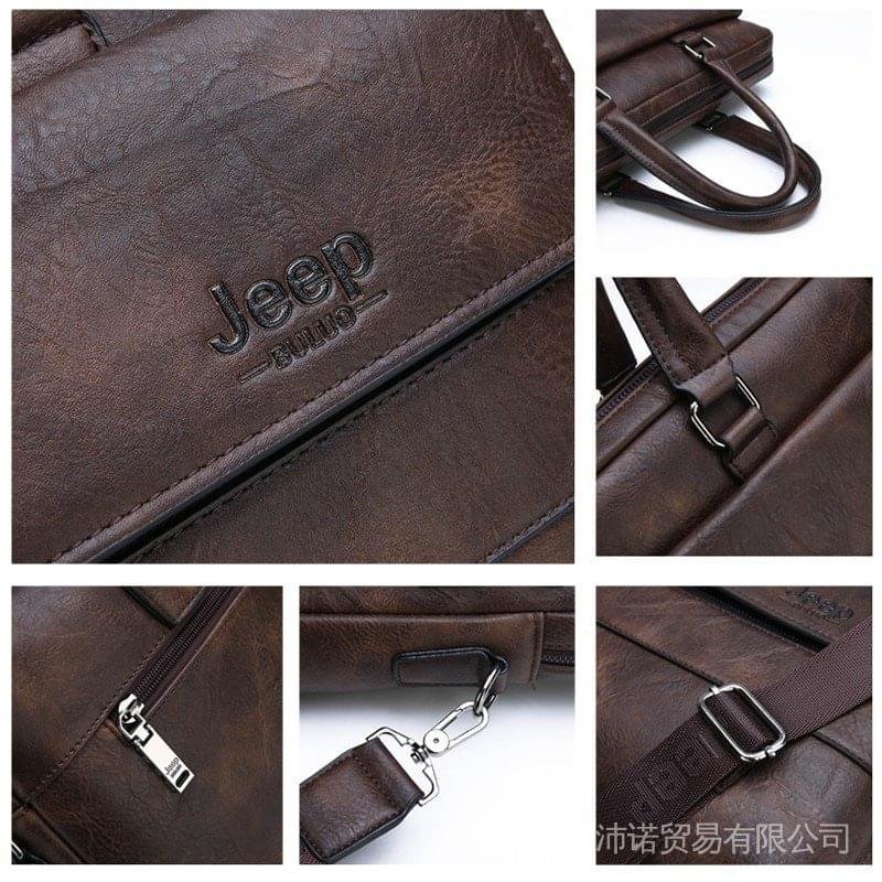 JEEP BULUO Men Business Briefcase High Quality Office Laptop & Macbook Bag - Image 13