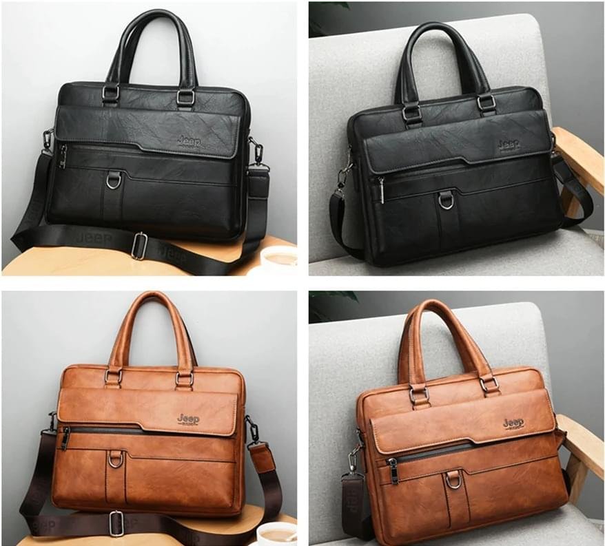 JEEP BULUO Men Business Briefcase High Quality Office Laptop & Macbook Bag - Image 4
