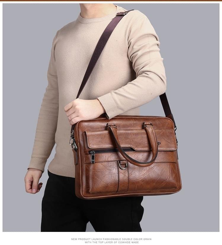 JEEP BULUO Men Business Briefcase High Quality Office Laptop & Macbook Bag - Image 6