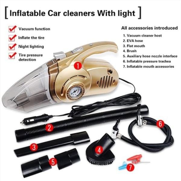 4-in-1 Multipurpose Car Vacuum Cleaner Air Pump - Image 3
