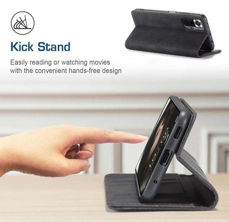 Redmi 10 Series CaseMe Leather Flip Cover - Image 5