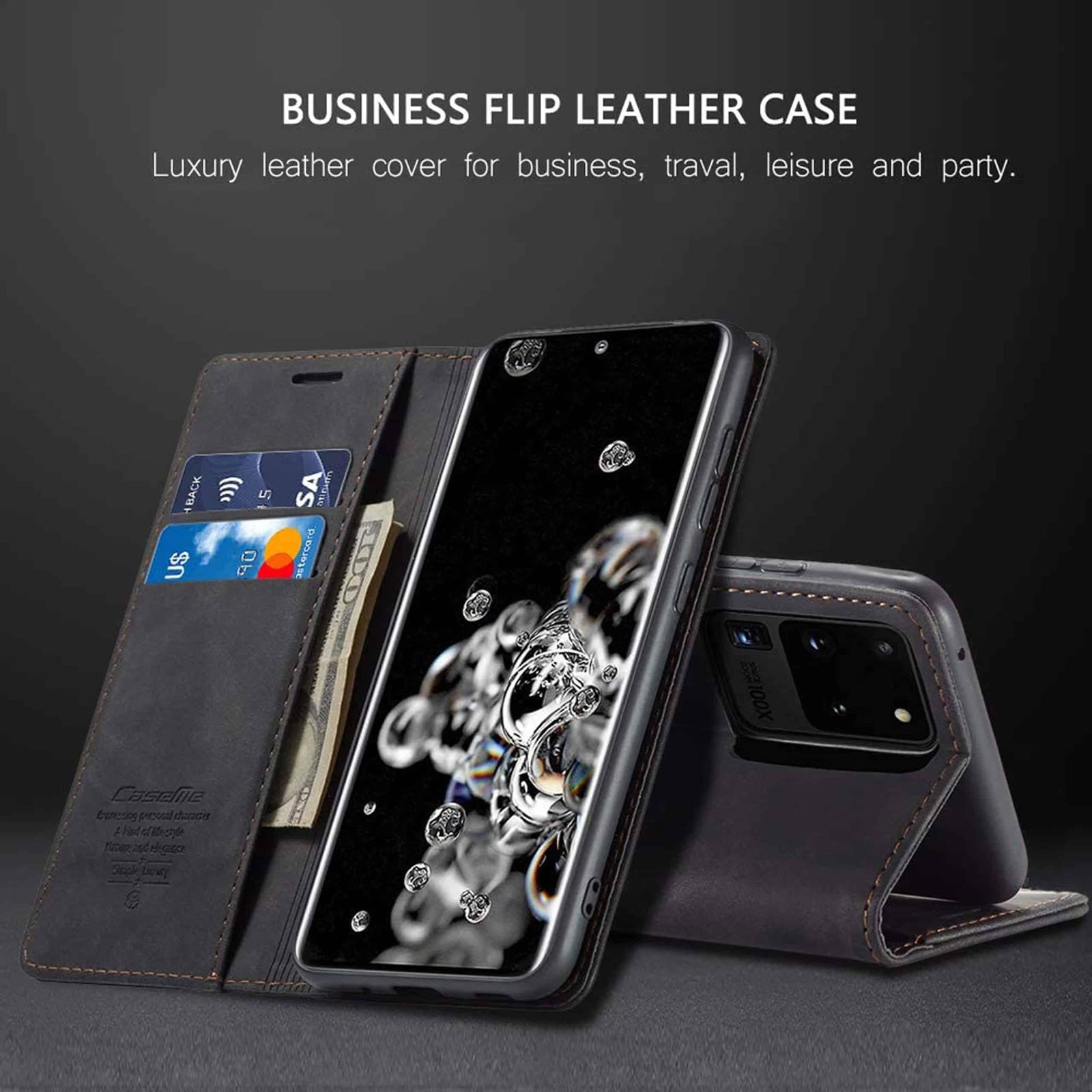 Samsung Galaxy S20 Series CaseMe Leather Flip Case - Image 8