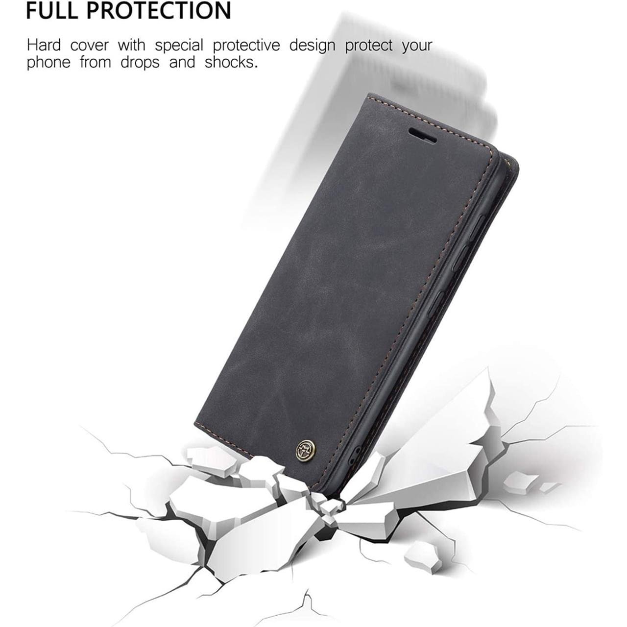 Redmi 10 Series CaseMe Leather Flip Cover - Image 6