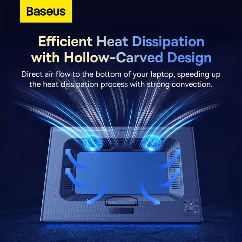 Baseus Heat-Dissipating Laptop Stand with Fan Cooling Base - Image 3