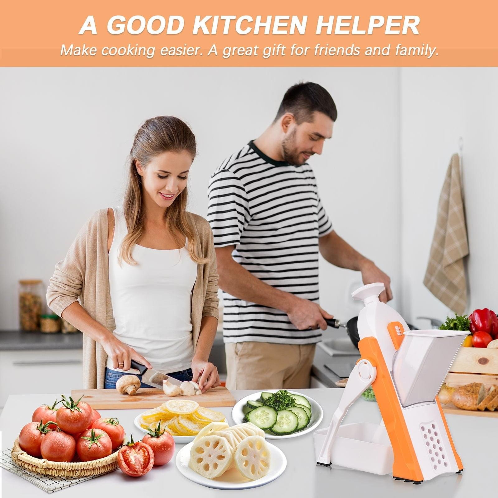 Multipurpose Vegetable and Fruit Mandoline Chopper - Image 11