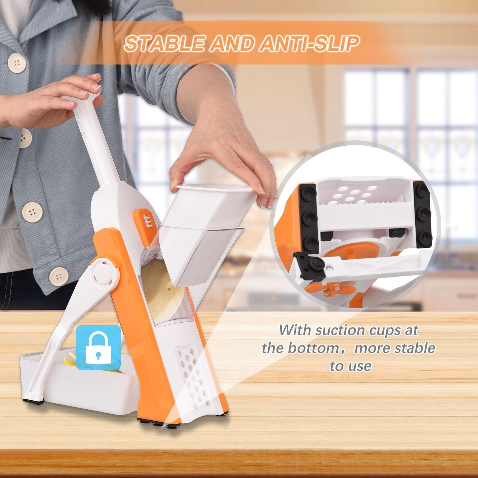 Multipurpose Vegetable and Fruit Mandoline Chopper - Image 13