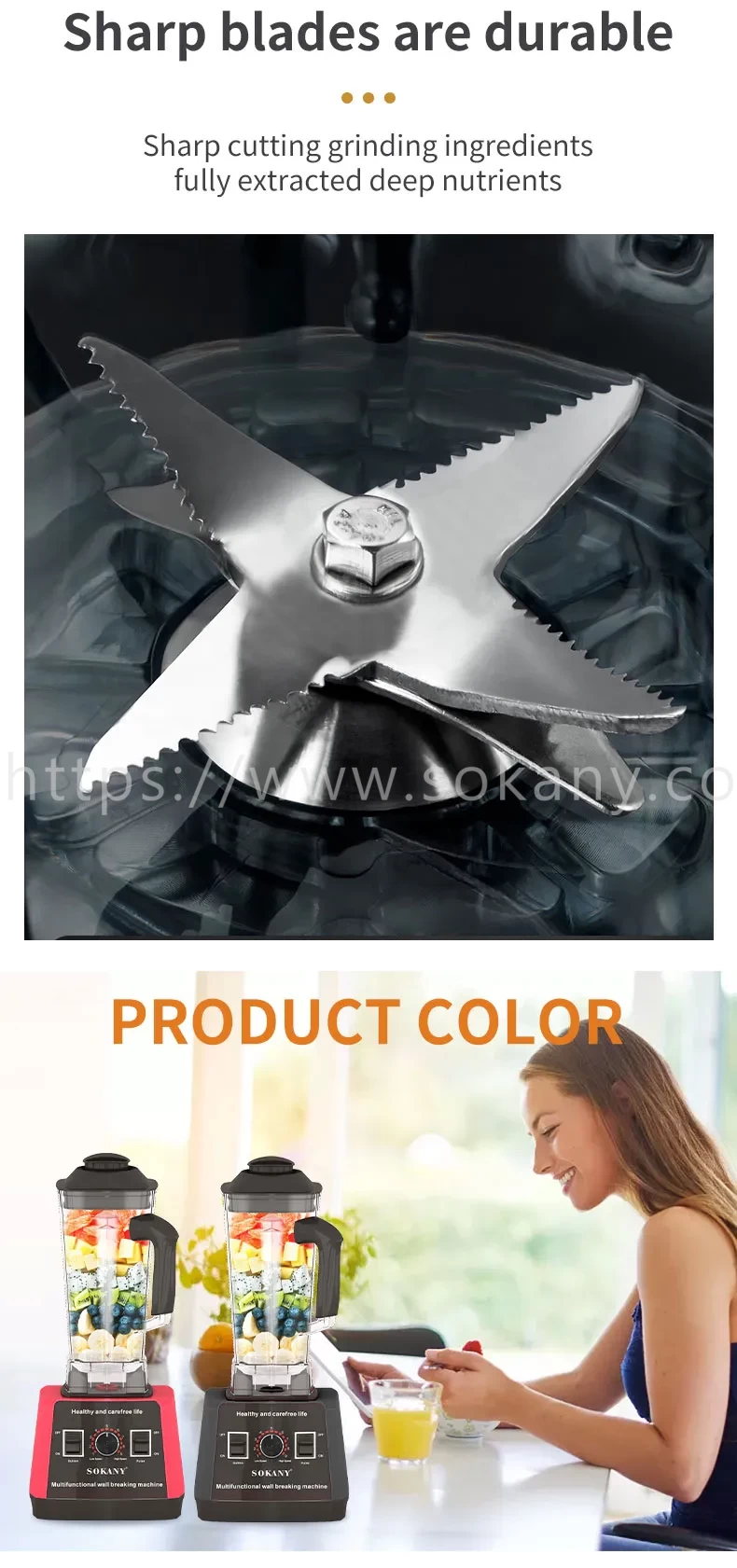 Sokany commercial blender 5000 Watts - Image 9