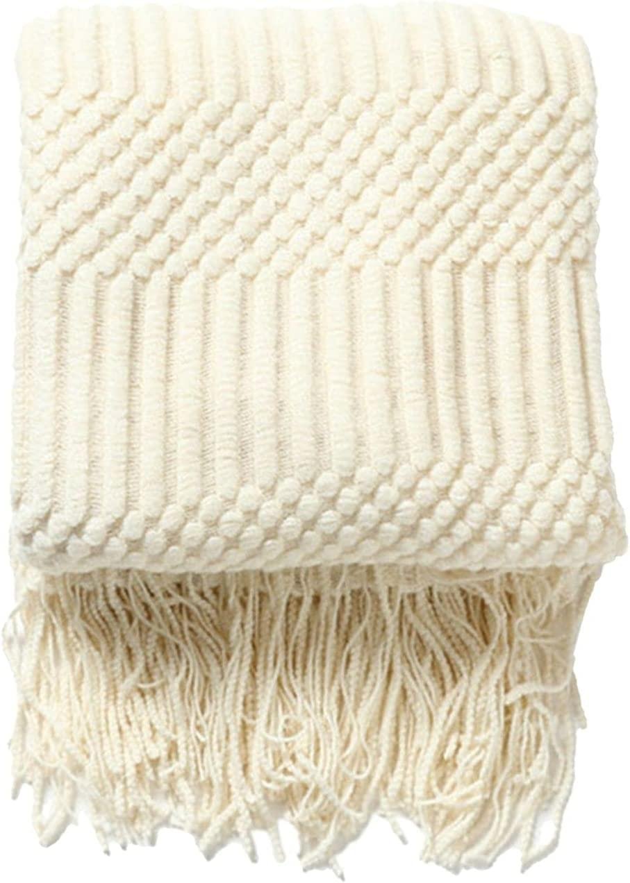 HEWAN Knitted Blanket with Tassels, Home Textile Decoration Sofa Blanket Travel Blankets with Tassels Soft Lightweight - Image 5