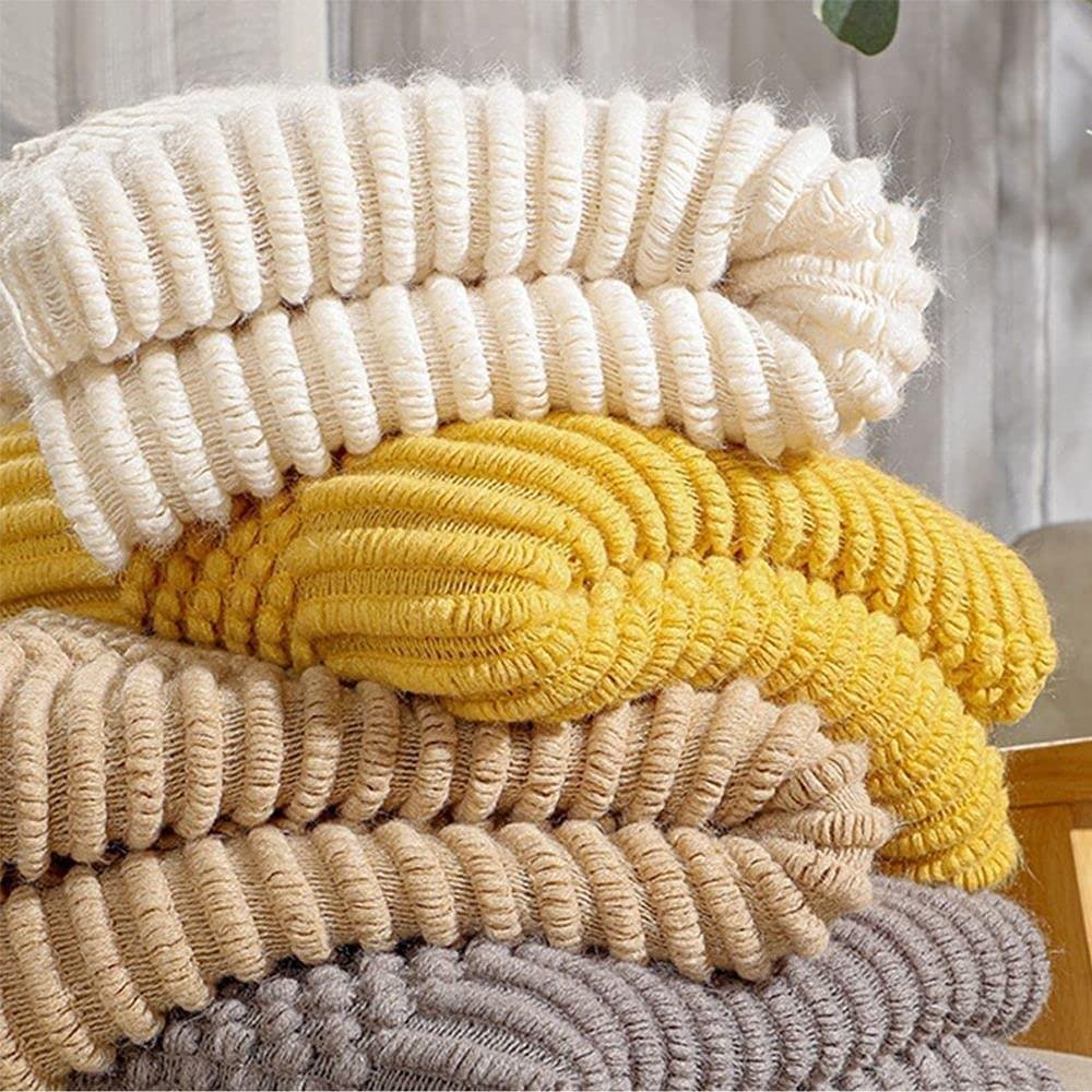 HEWAN Knitted Blanket with Tassels, Home Textile Decoration Sofa Blanket Travel Blankets with Tassels Soft Lightweight - Image 9